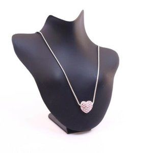 Swarovski Heart Cyrstals Charm Necklace Motif